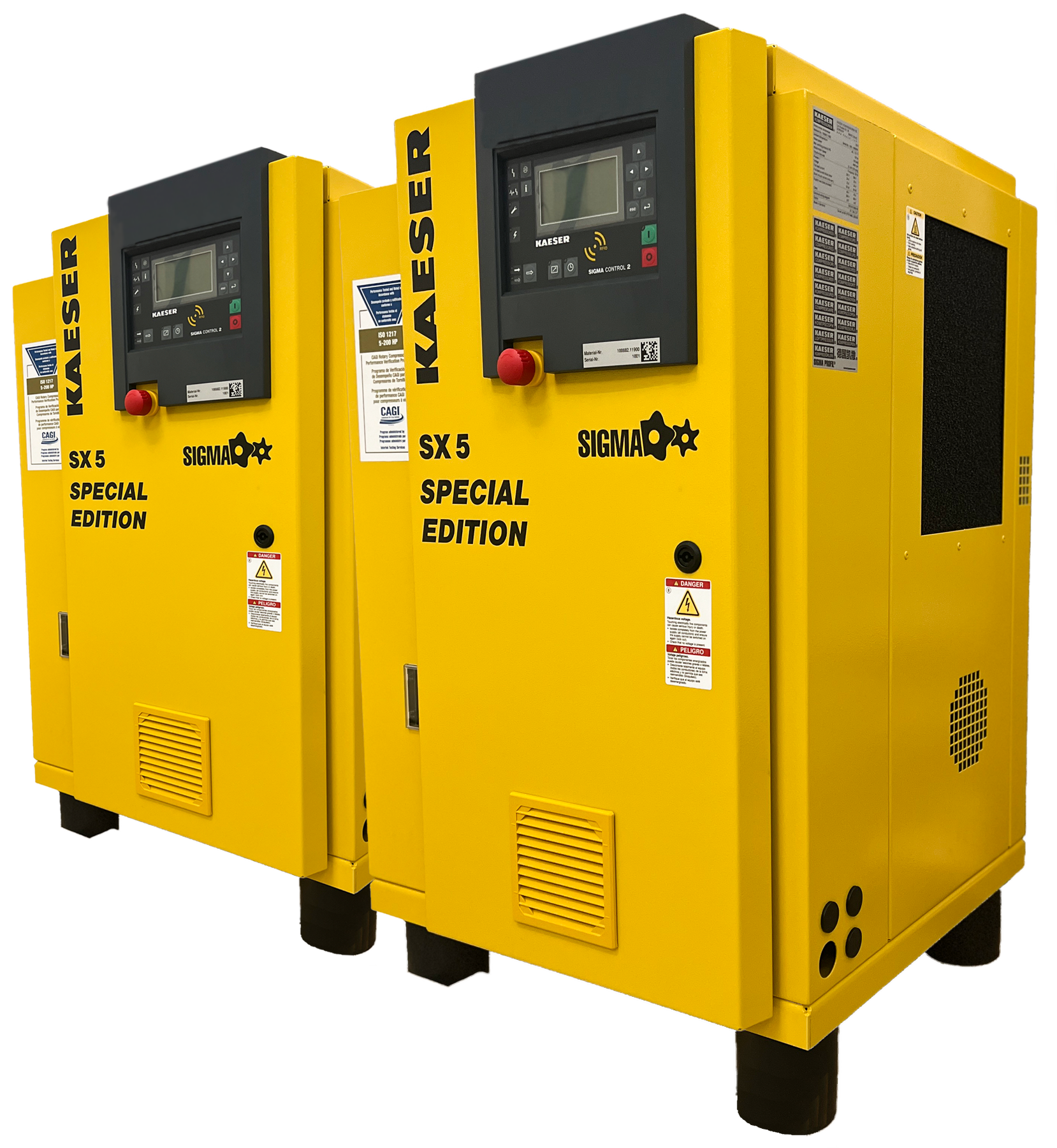 Two Kaeser SX5 Special Edition machines.